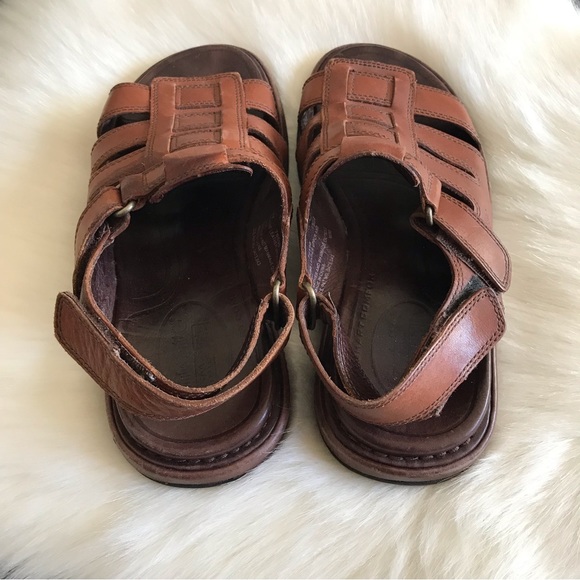 Timberland ⚜️ Brown Genuine Leather Men’s Sandals - Picture 5 of 14